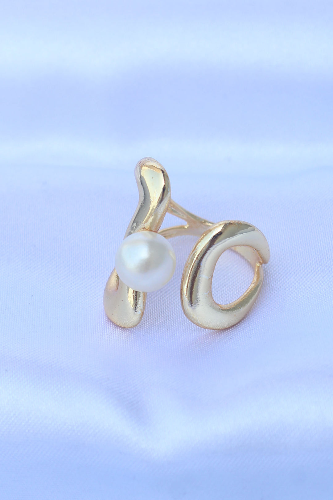 EBJ Adjustable Gold Color Rice Pearl Ring - San Cristóbal