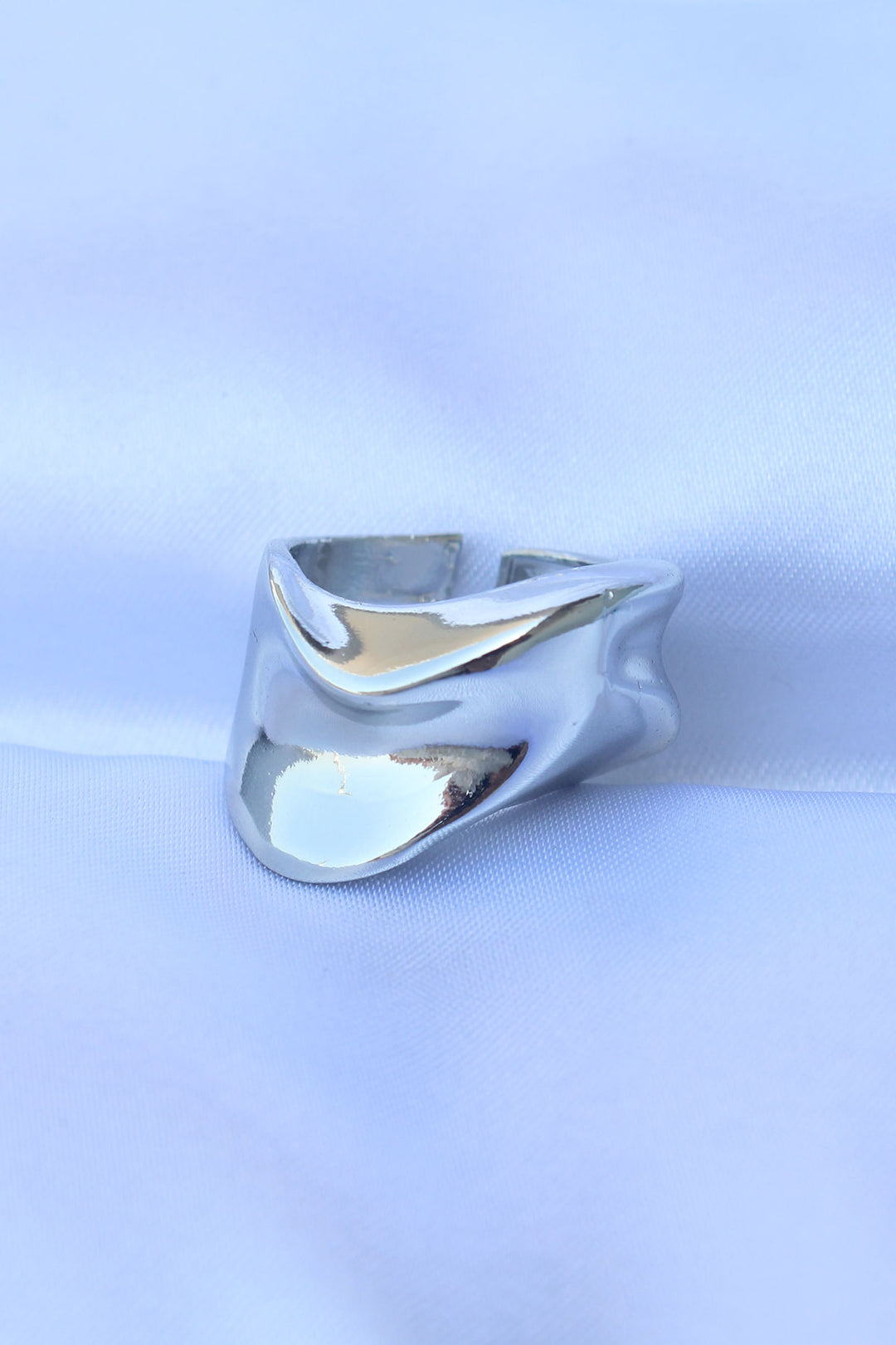 EBJ Rice Silver Color Adjustable Thick Signet Ring - Townsville
