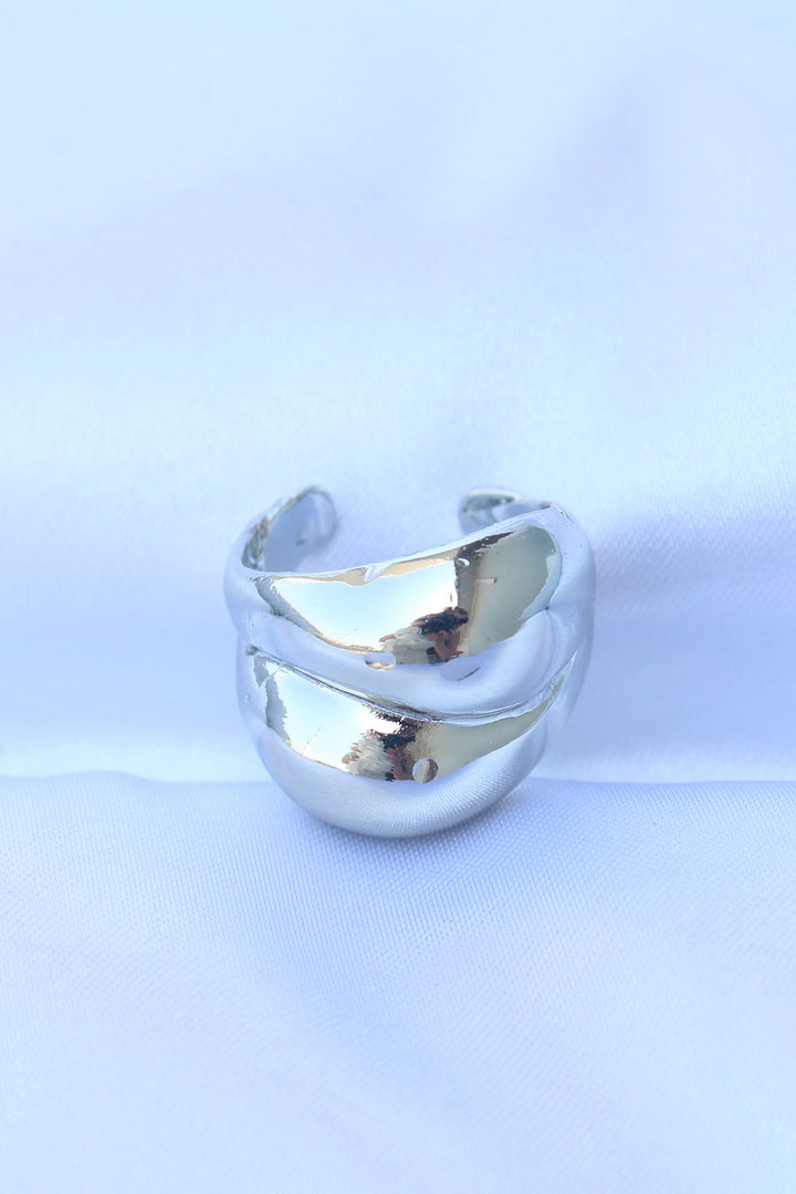 EBJ Adjustable Silver Color Rice Drop Ring - Greenford