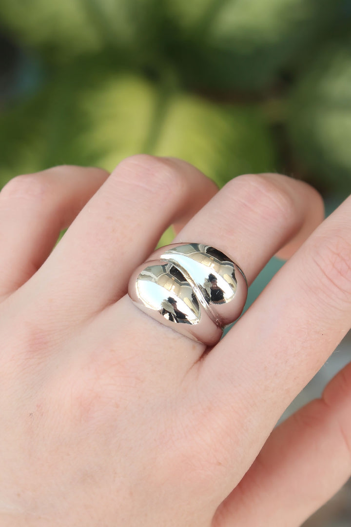 EBJ Adjustable Silver Color Rice Drop Ring - Greenford