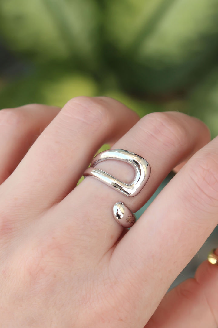 EBJ Rice Silver Color Adjustable Ring - Chatham