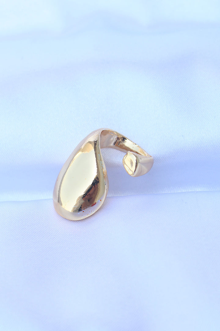 EBJ Adjustable Large Domed Ring in Gold Color Rice - Caldwell
