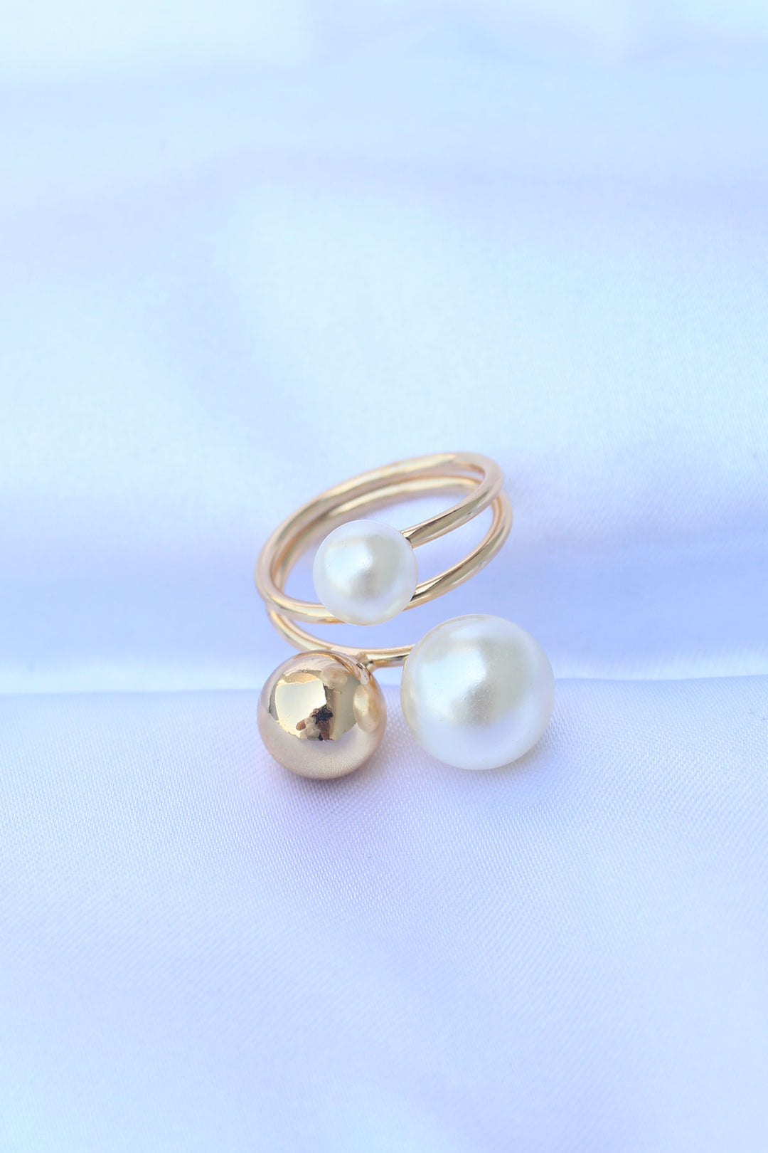EBJ Adjustable Gold Color Rice Pearl Ring - Reutlingen