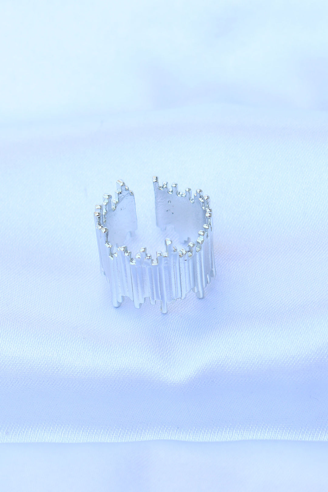 EBJ Adjustable Thick Groove Ring in Silver Color - Florence