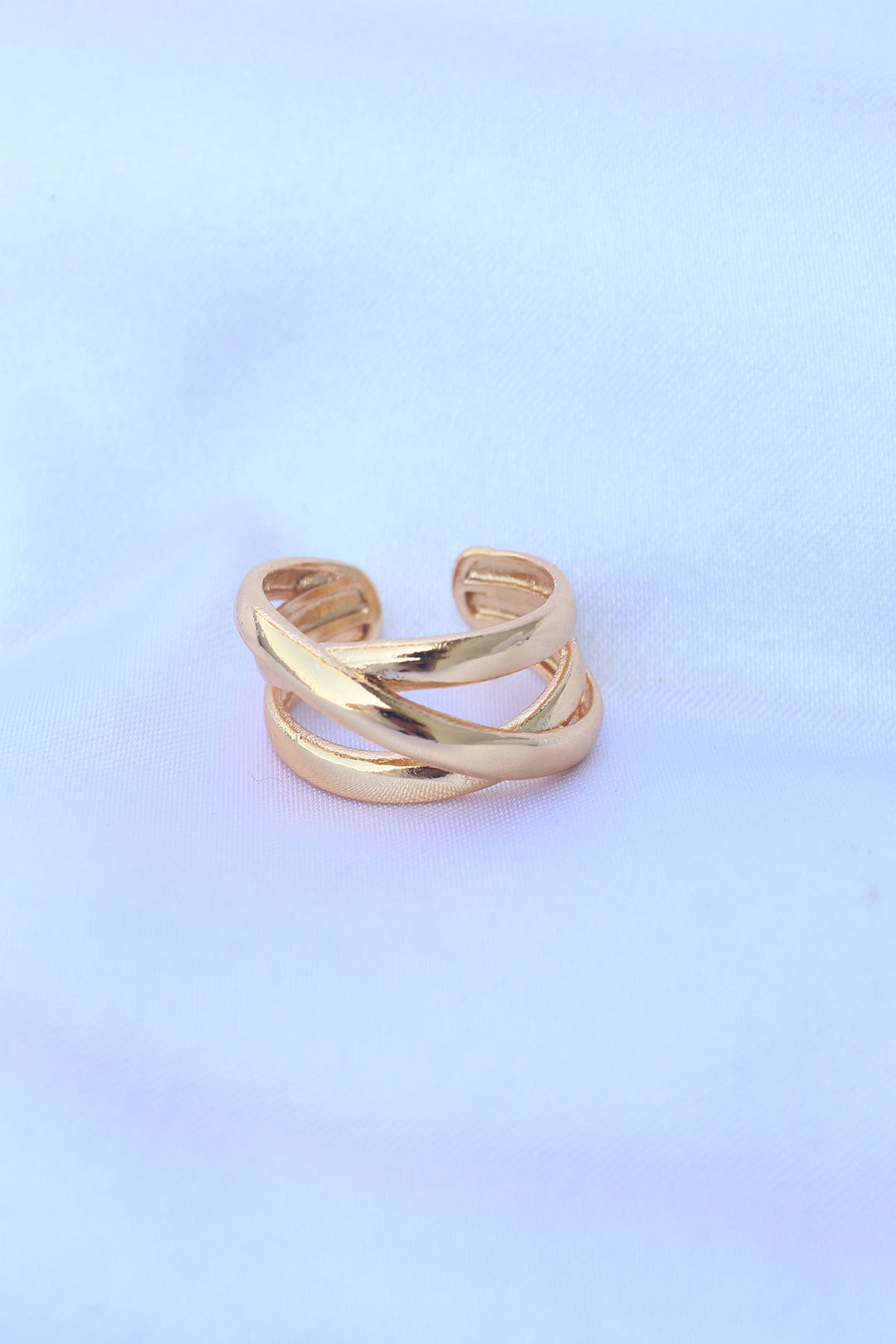 EBJ Adjustable Spiral Ring in Gold Color Rice - Mishawaka