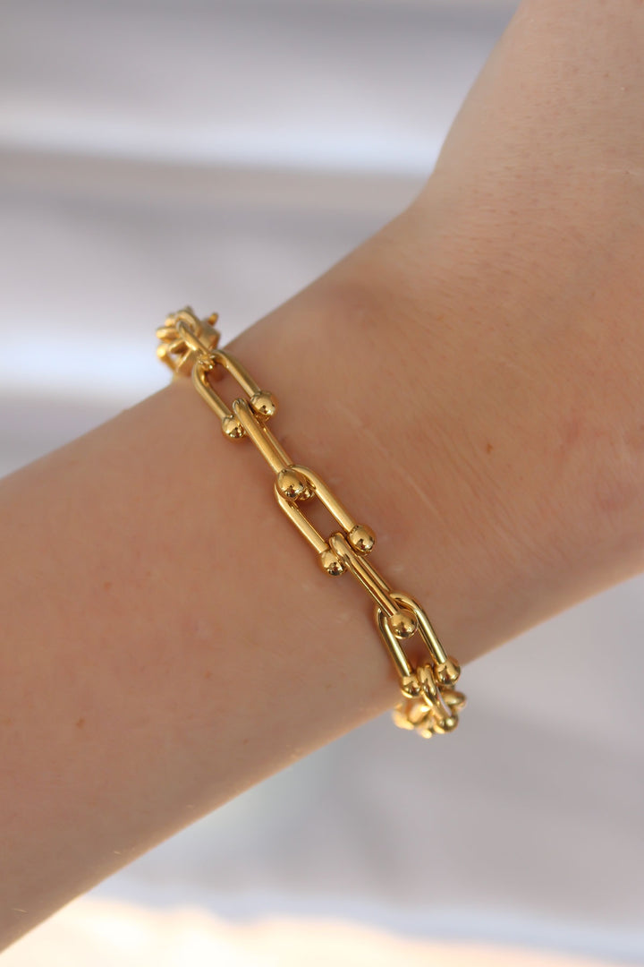 EBJ 316L Steel Gold Color Tiffany Bracelet - Orizaba