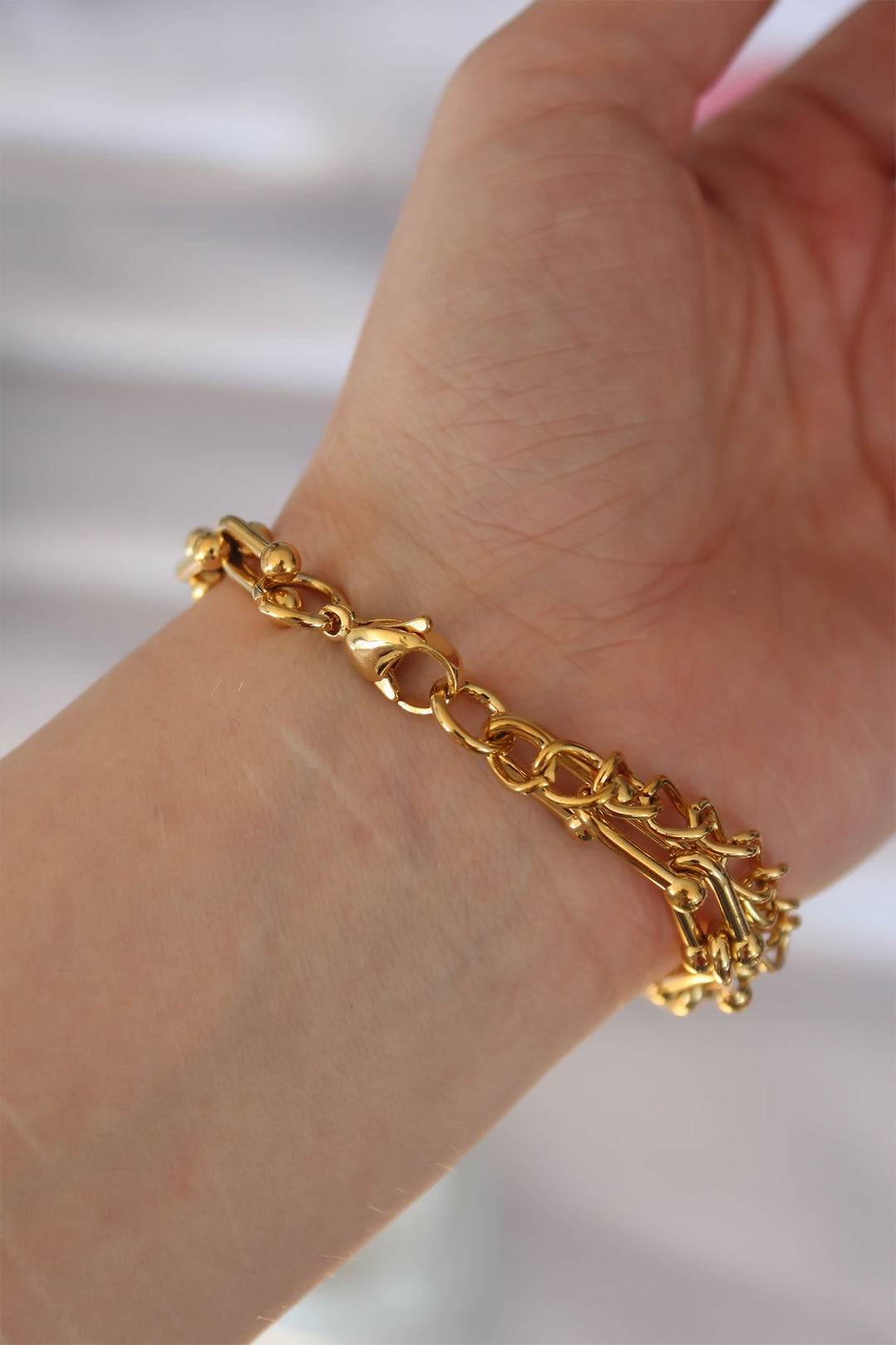 EBJ 316L Steel Gold Color Tiffany Bracelet - Orizaba