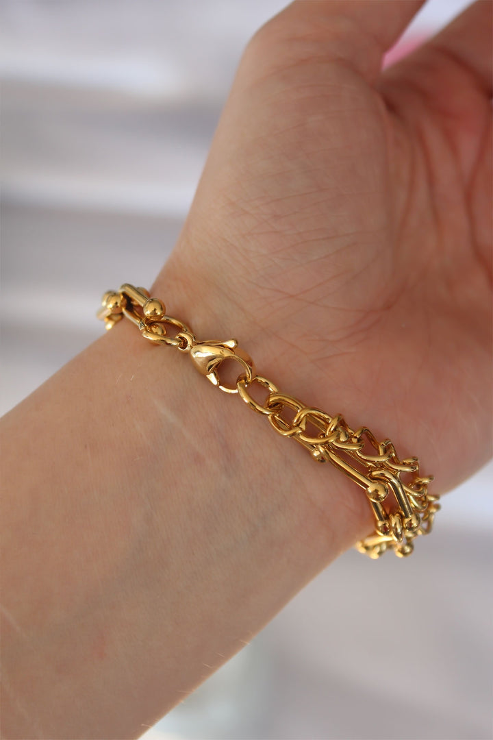 EBJ 316L Steel Gold Color Tiffany Bracelet - Orizaba