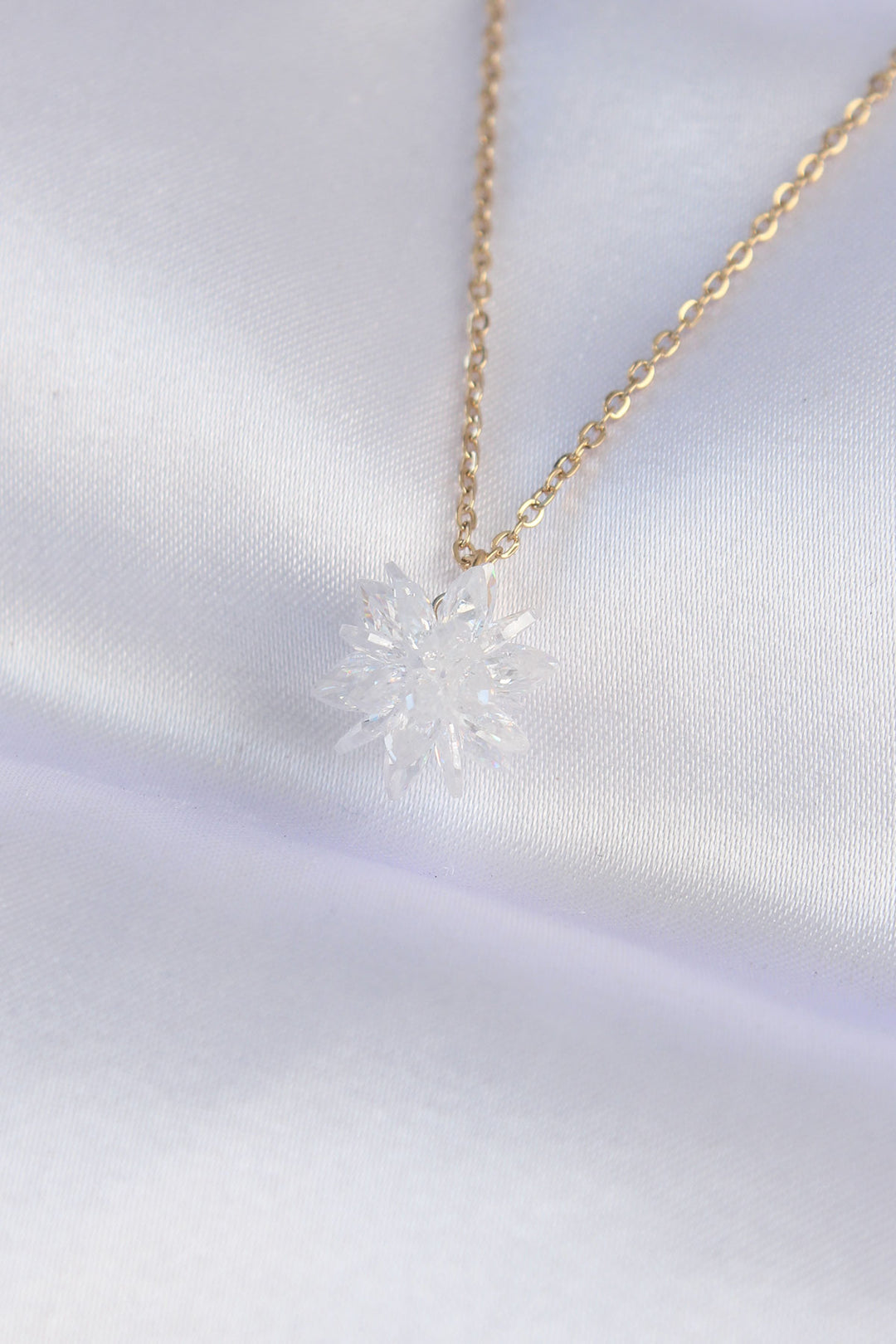 EBJ 316L Steel Chain Gold Color Lotus Necklace - Marion