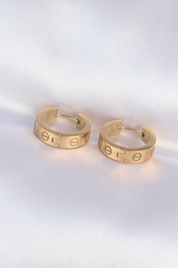 EBJ 316L Steel Gold Color Model Hoop Earring - South Miami Heights