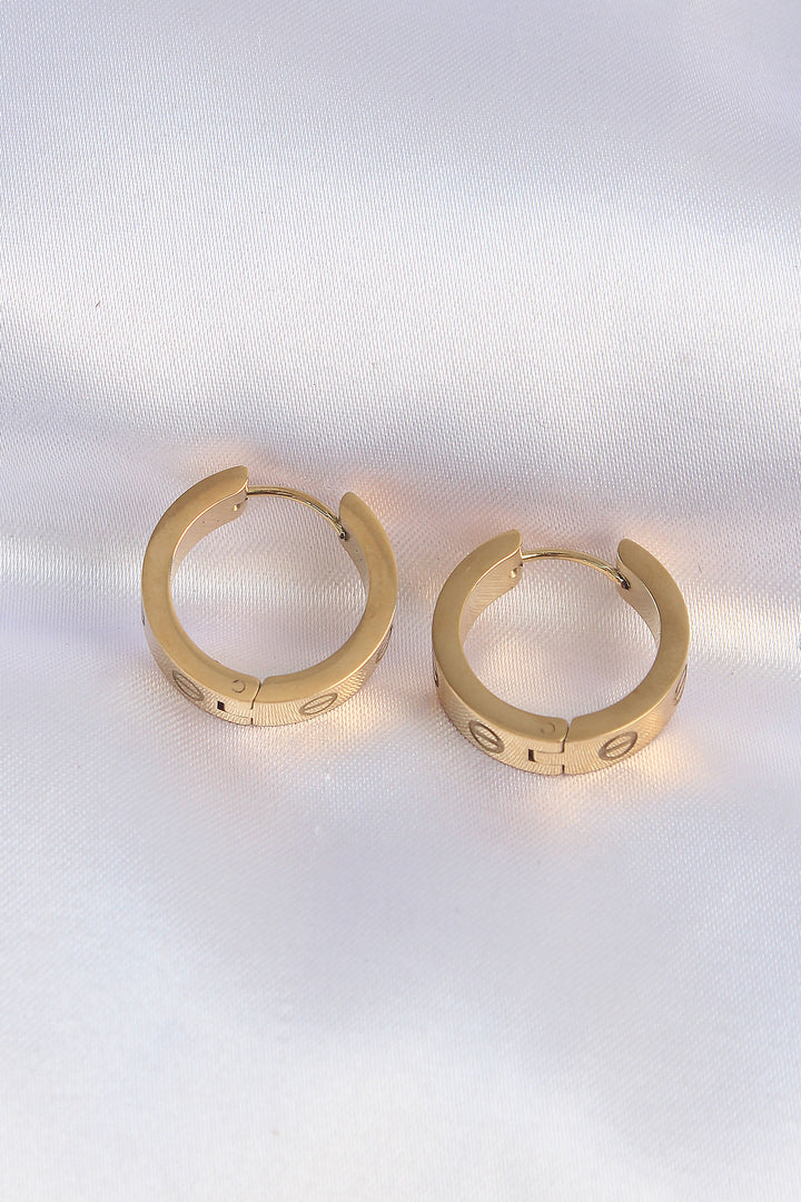 EBJ 316L Steel Gold Color Model Hoop Earring - South Miami Heights