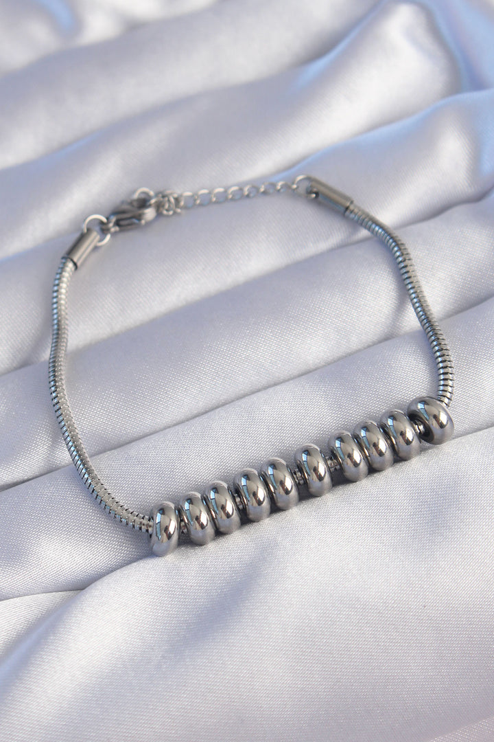EBJ 316L Stainless Steel Silver Color Oval Shaped Bracelet - Arnold