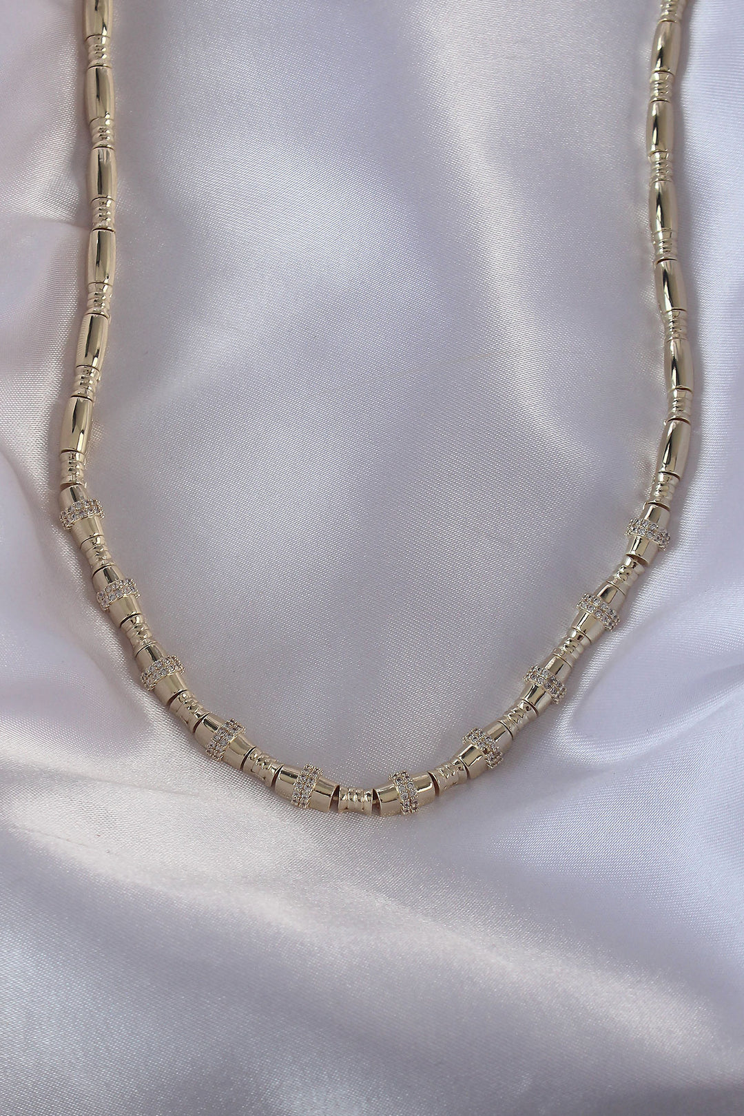 EBJ Vip Series Gold Color Zircon Stone Detailed Serenay Necklace - Saint-Jean-sur-Richelieu