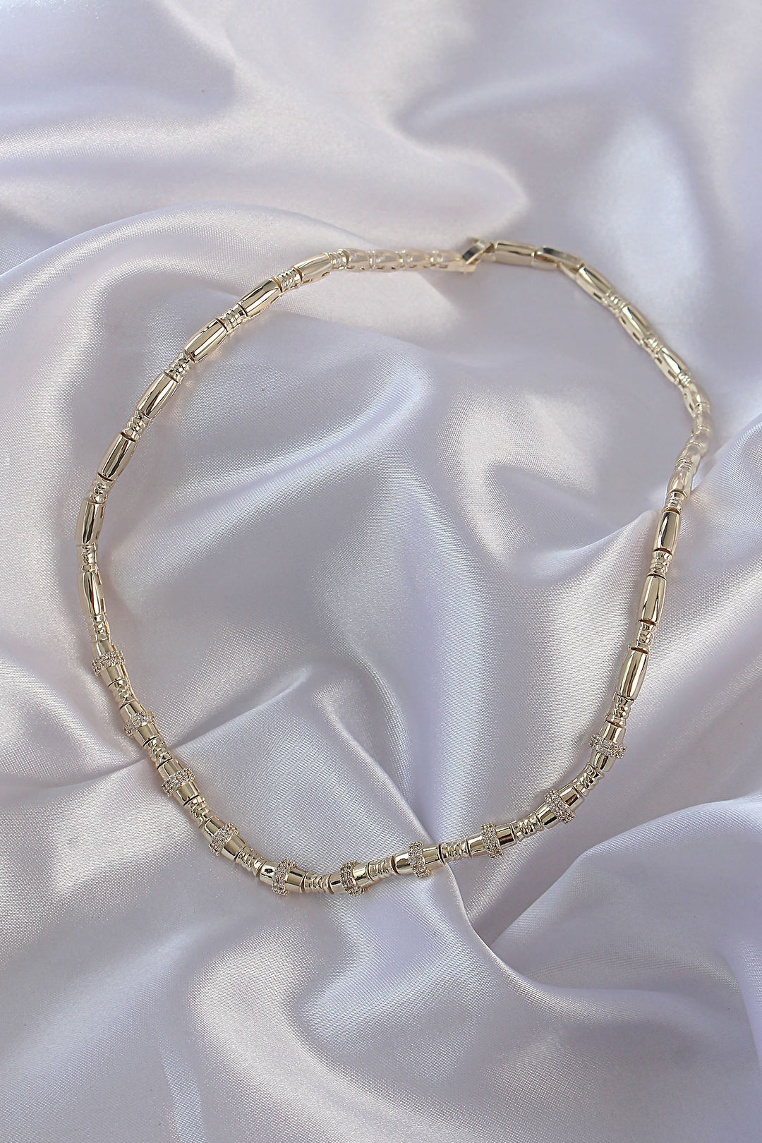 EBJ Vip Series Gold Color Zircon Stone Detailed Serenay Necklace - Saint-Jean-sur-Richelieu