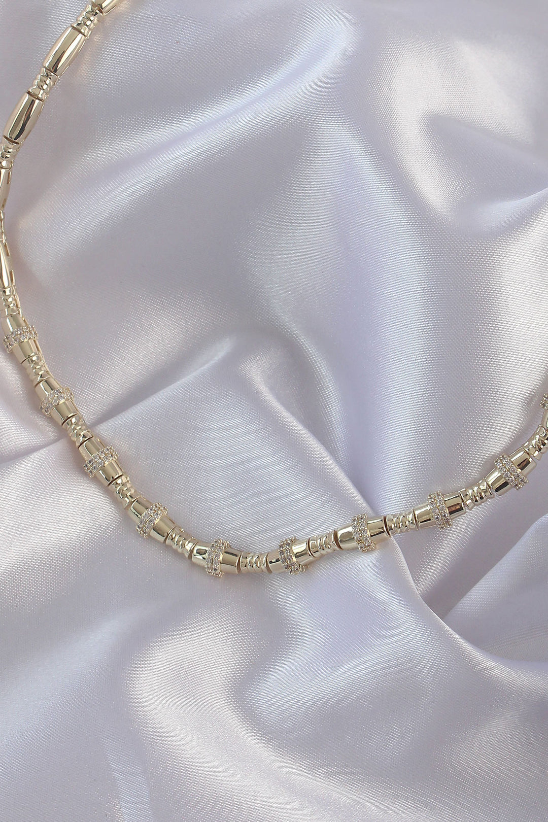 EBJ Vip Series Gold Color Zircon Stone Detailed Serenay Necklace - Saint-Jean-sur-Richelieu