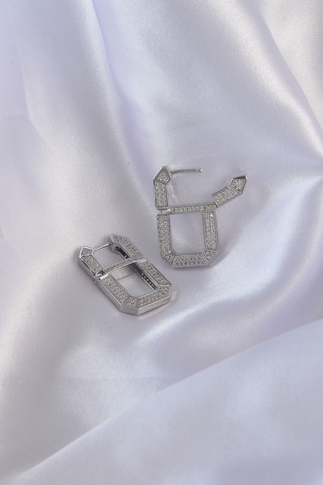 EBJ Vip Series Silver Color Zircon Stone Serenay Earring - Timişoara