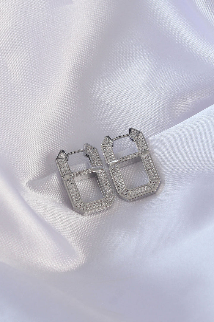 EBJ Vip Series Silver Color Zircon Stone Serenay Earring - Timişoara