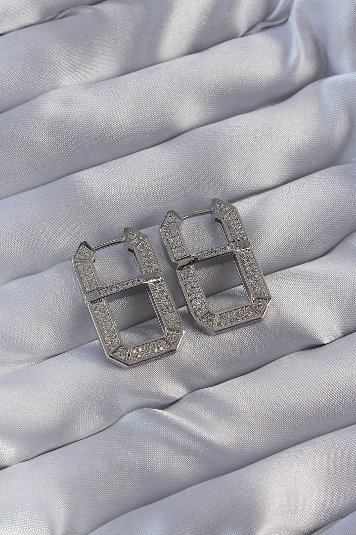 EBJ Vip Series Silver Color Zircon Stone Serenay Earring - Timişoara