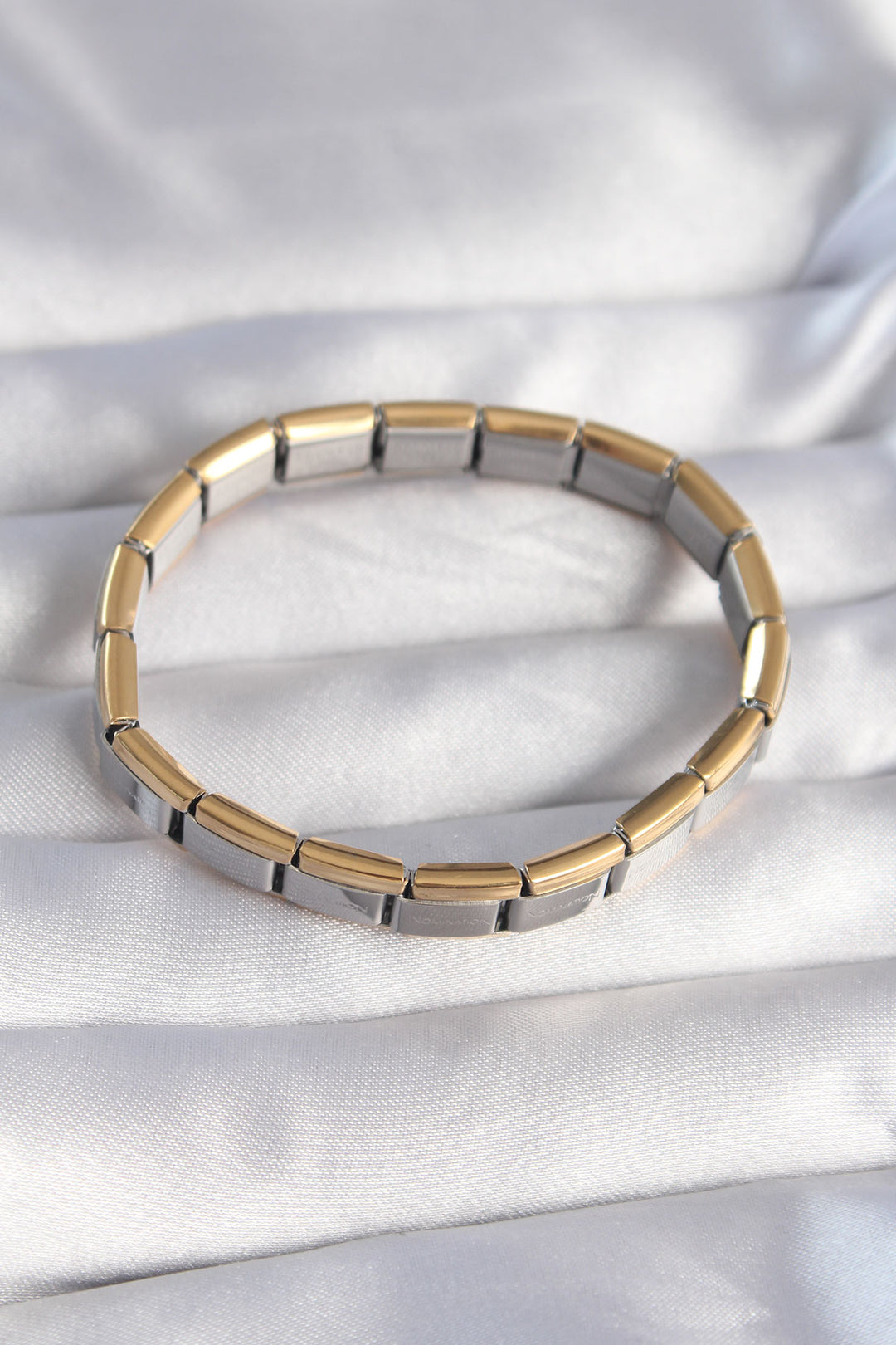 EBJ 316L Steel Two-Tone Engraved Nomination Bracelet - Kenton