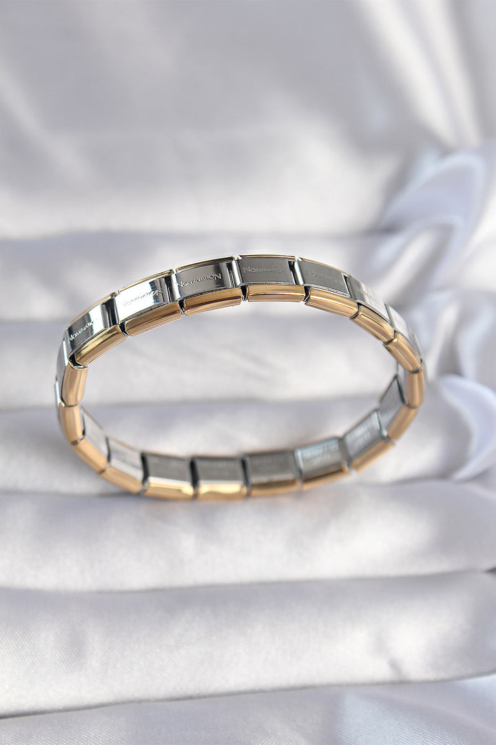 EBJ 316L Steel Two-Tone Engraved Nomination Bracelet - Kenton