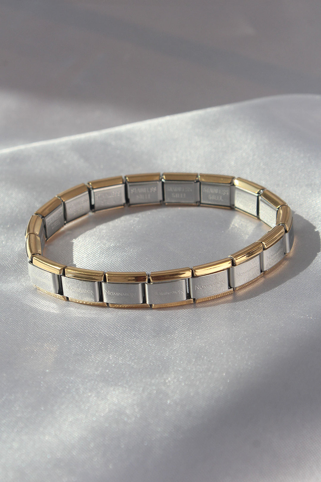 EBJ 316L Steel Two-Tone Engraved Nomination Bracelet - Kenton