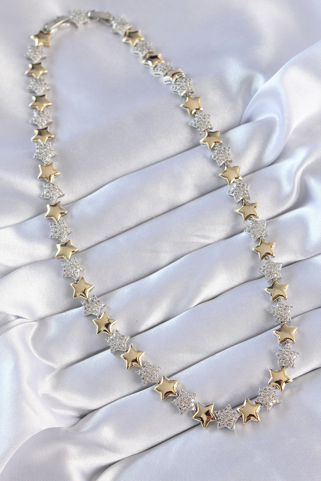 EBJ Vip Series Rice Double Color Zircon Stone Star Design Necklace - Ponte de Lima