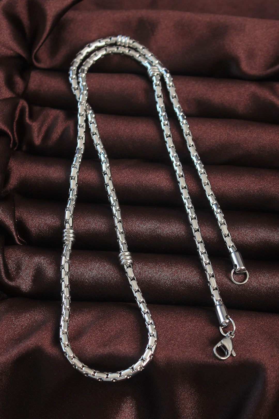 EBJ 316L Stainless Steel Silver Color Albanian Chain Designed Necklace - Rochester Hills