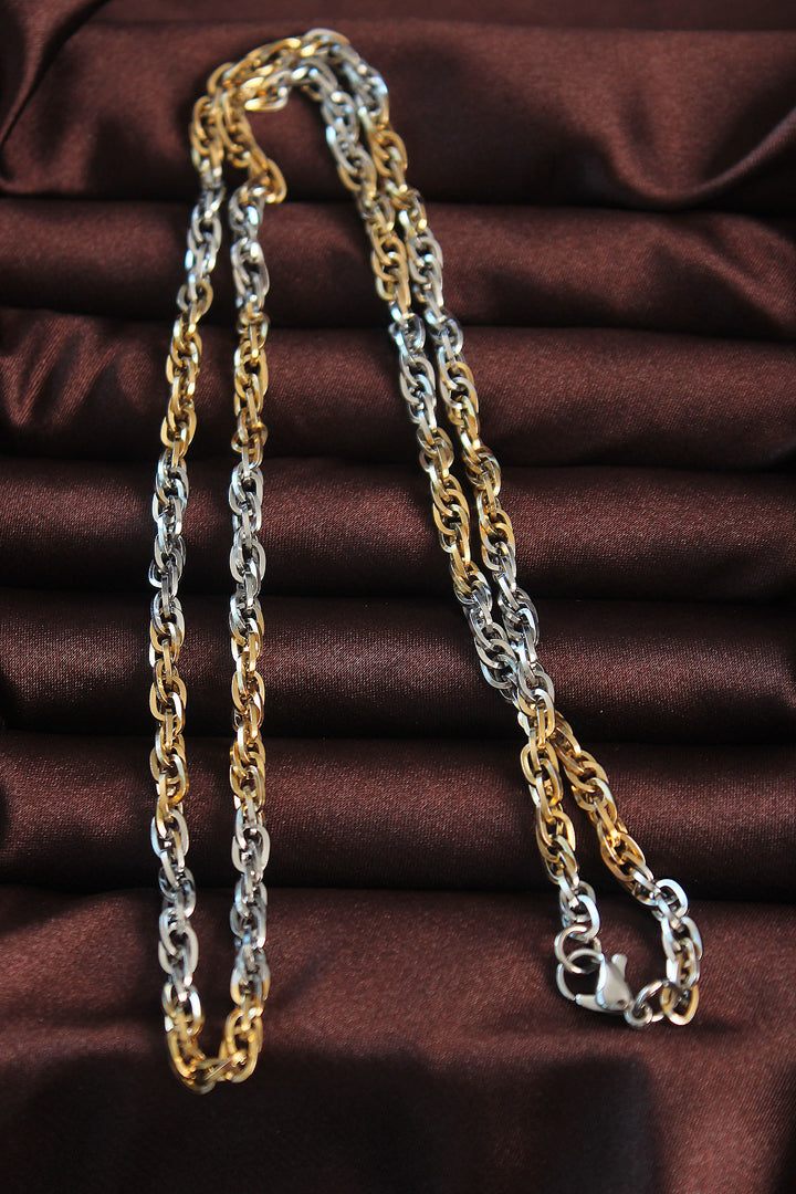 EBJ 316L Stainless Steel Two-Tone Hollow Model Necklace - Sault Ste. Marie