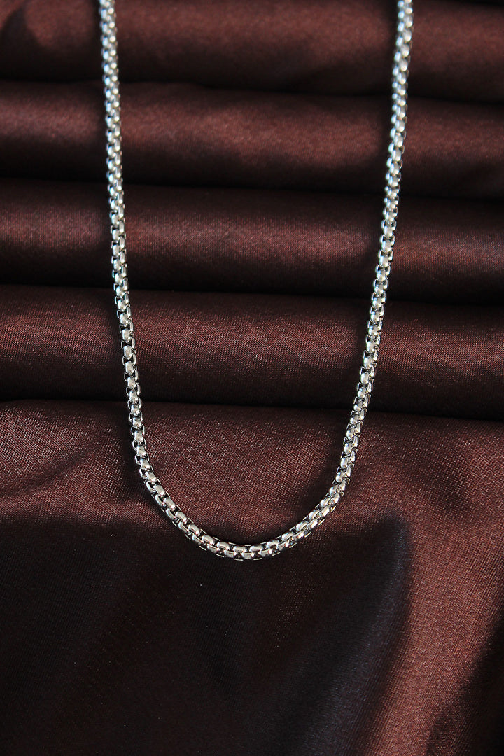 EBJ 316L Stainless Steel Silver Color Fine Italian Box Chain Necklace - Heemskerk