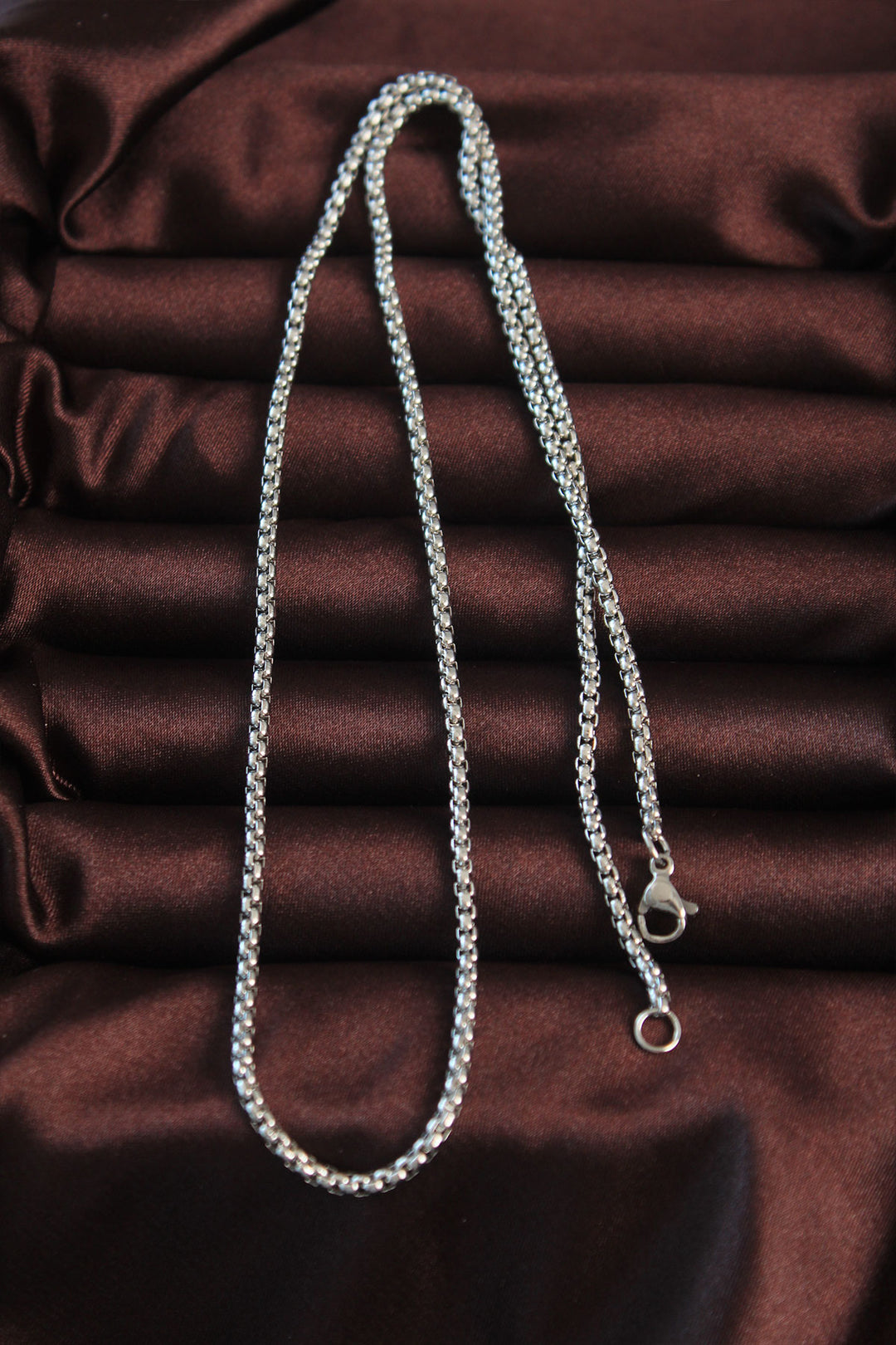 EBJ 316L Stainless Steel Silver Color Fine Italian Box Chain Necklace - Heemskerk