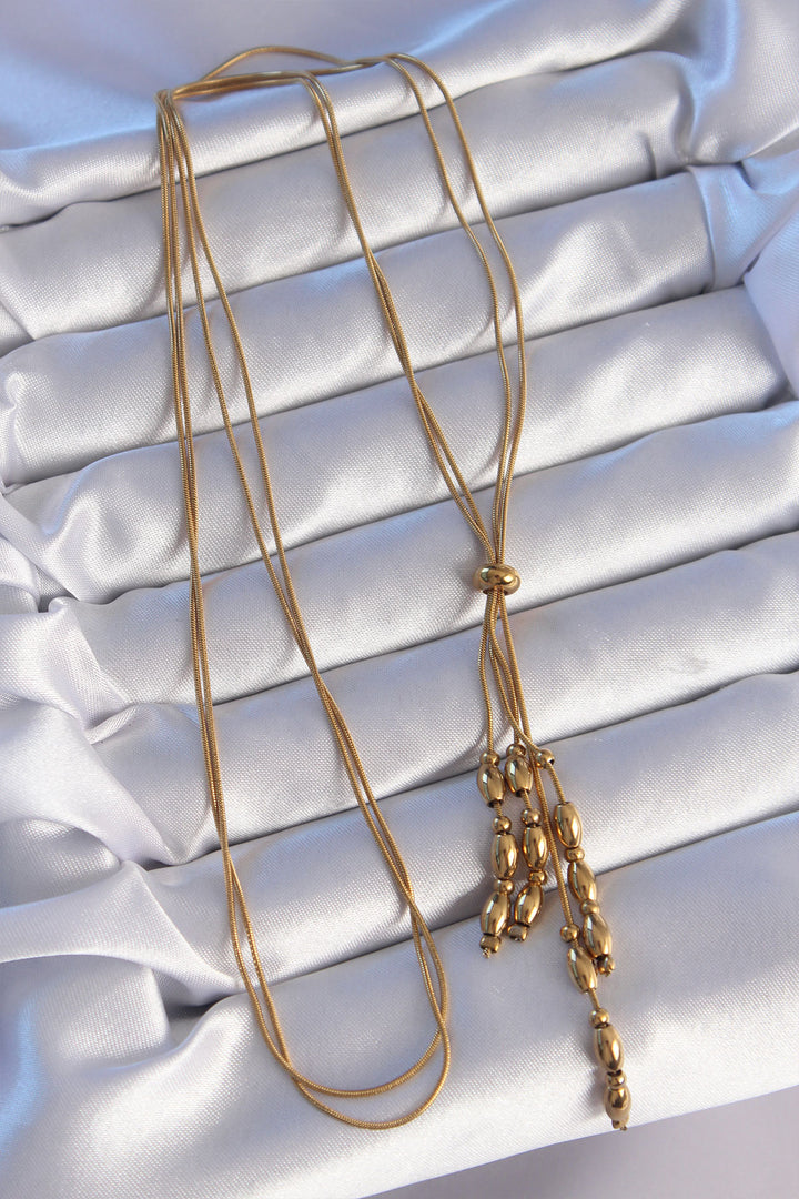 EBJ 316L Stainless Steel Gold Color Adjustable Length Pendant Necklace - Peoria