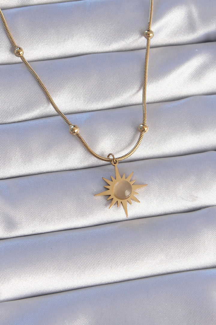 EBJ 316L Steel Gold Color Mother of Pearl Star Model Necklace - Tübingen