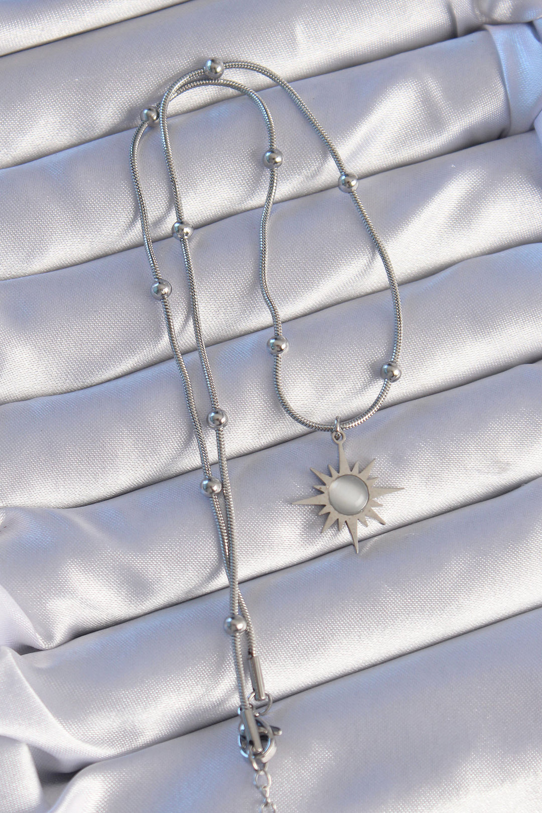 EBJ 316L Stainless Steel Silver Color Mother of Pearl Star Model Necklace - Timmins