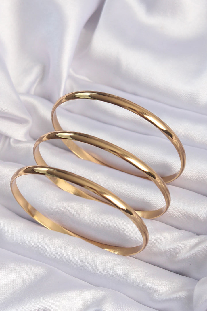 EBJ 316L Steel Gold Color 3-Piece Ajda Bracelet Set - Saint Albans