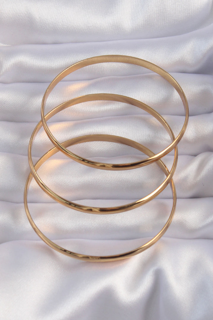 EBJ 316L Steel Gold Color 3-Piece Ajda Bracelet Set - Saint Albans
