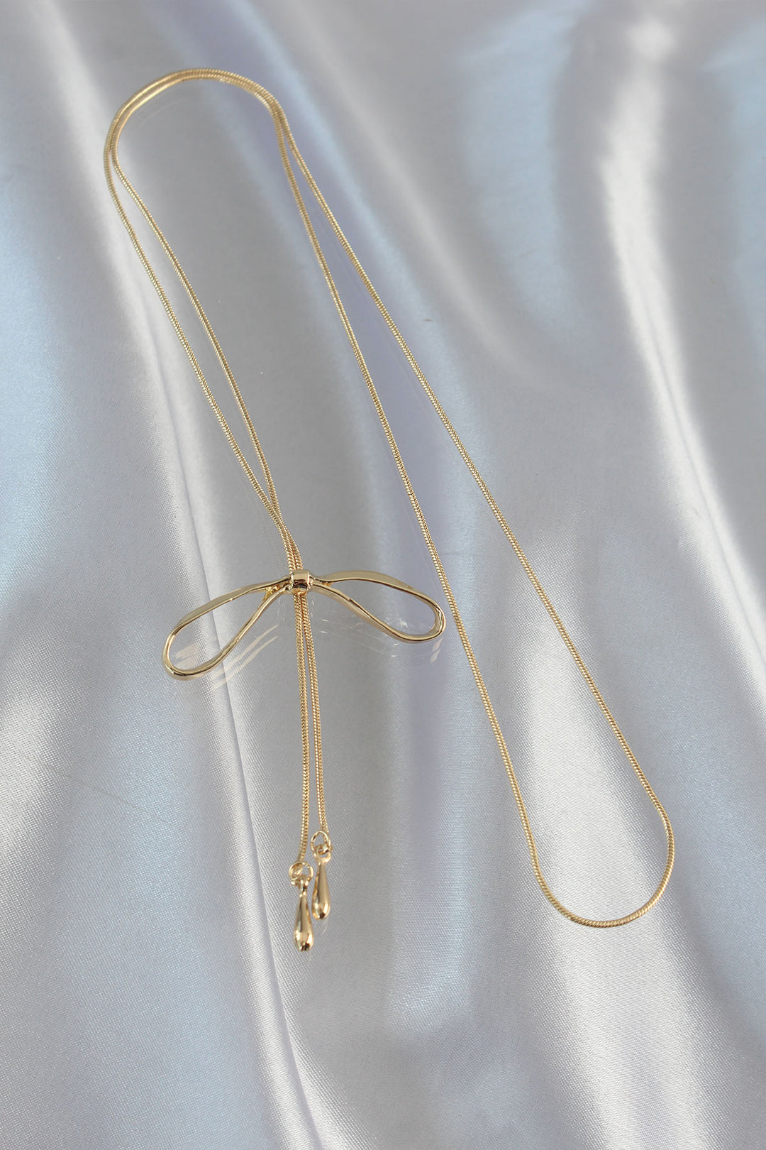 EBJ Rice Gold Color Bow Model Elevator Necklace - Galapagar