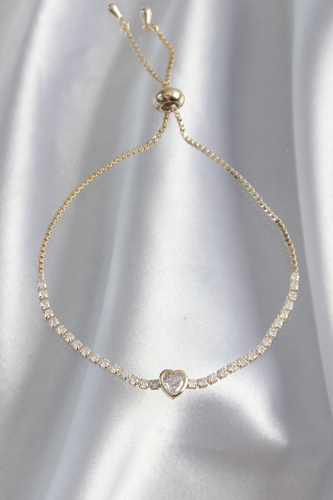 EBJ Rice Gold Color Zircon Stone Charm Model Elevator Bracelet - Caltanissetta