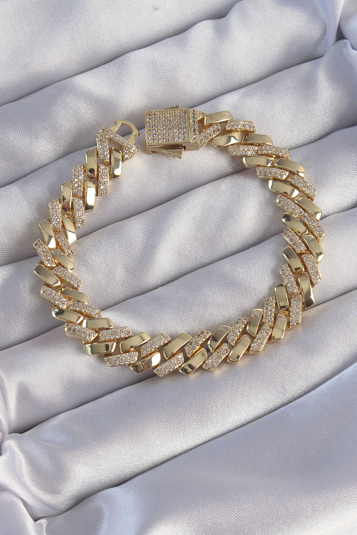 EBJ Vip Series Gourmet Gold Color Zircon Stone Bracelet - Springfield