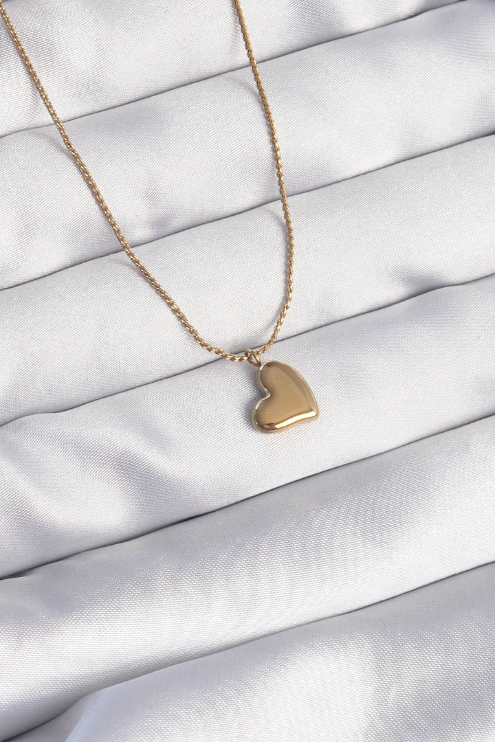 EBJ 316L Steel Gold Color Minimal Heart Design Necklace - Meppen