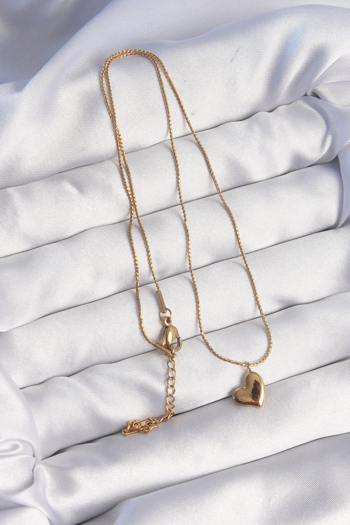 EBJ 316L Steel Gold Color Minimal Heart Design Necklace - Meppen