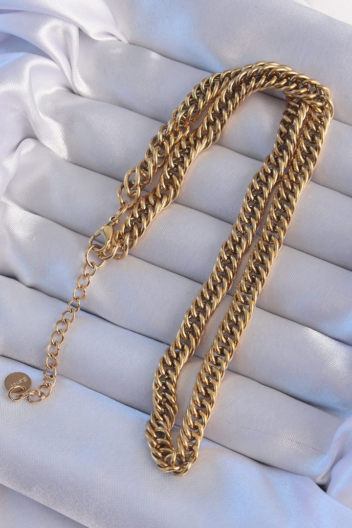 EBJ 316L Steel Gold Color Chain Necklace - Shrewsbury