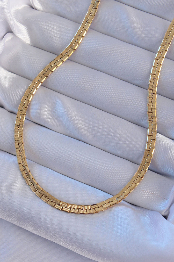EBJ 316L Steel Gold Color Patchwork Necklace - Anderlecht
