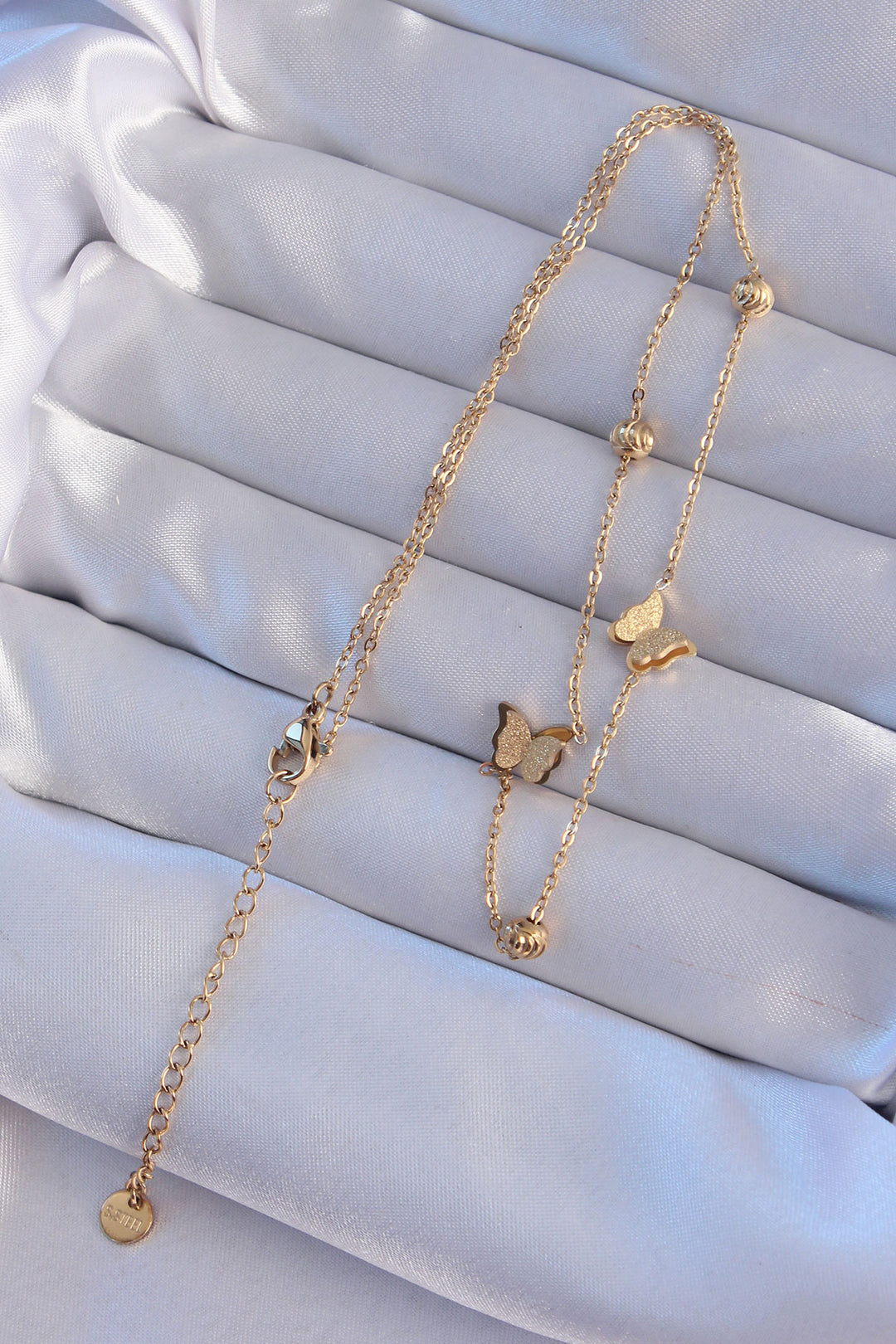 EBJ 316L Steel Gold Color Butterfly Necklace - New York