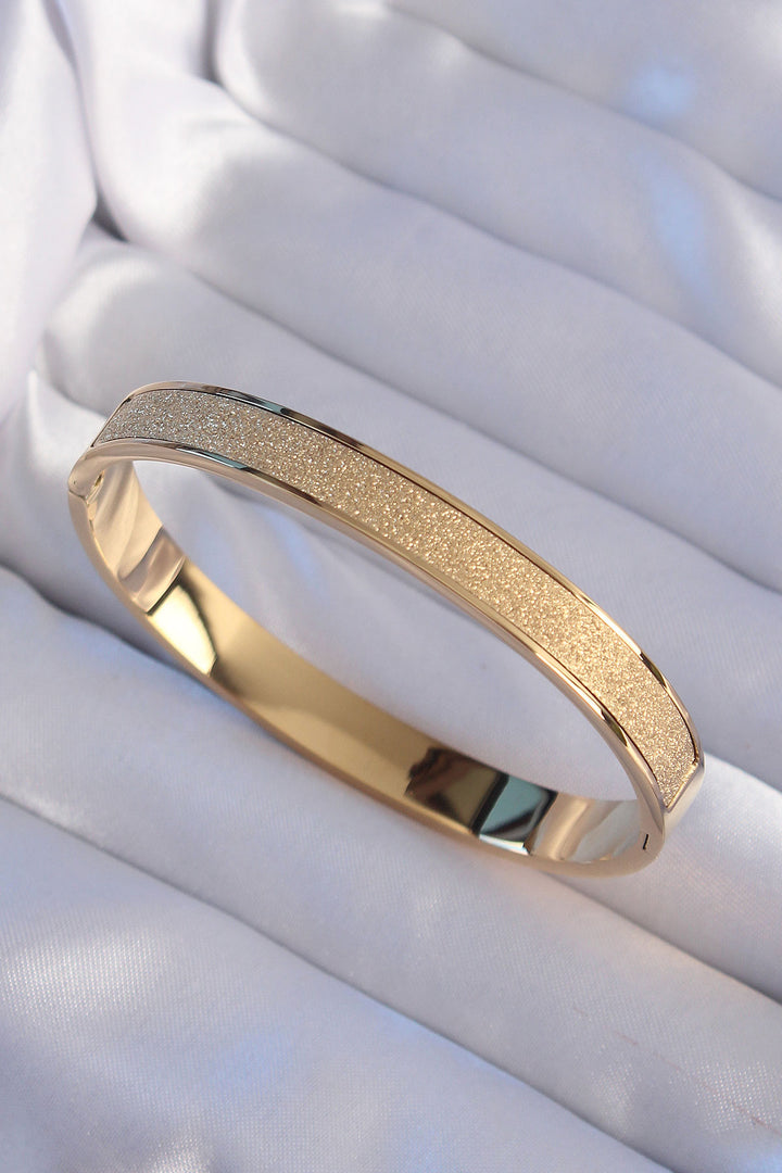 EBJ 316L Stainless Steel Gold Color Glittery Model Cuff - Pleasant Grove