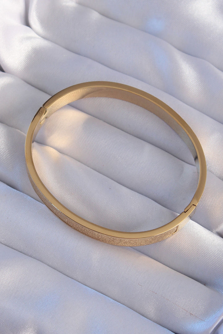 EBJ 316L Stainless Steel Gold Color Glittery Model Cuff - Pleasant Grove