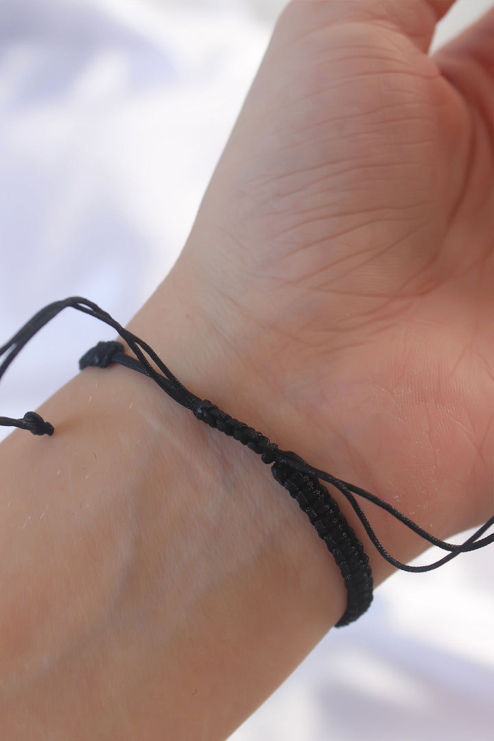 EBJ Macrame Bracelet with Gold Color Crown Figure and Zircon Stone - Kharkiv