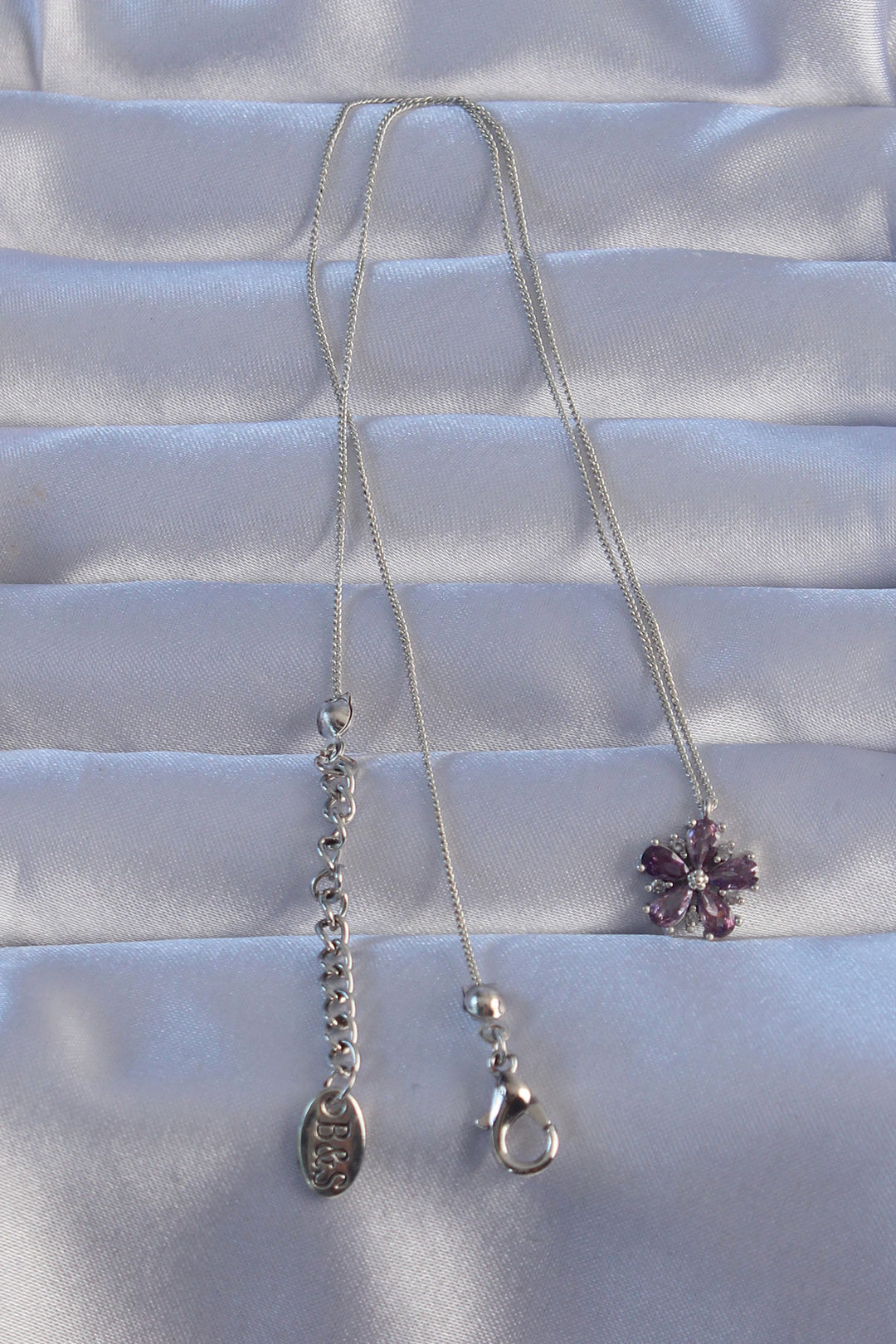 EBJ Rice Silver Color Purple Zircon Stone Daisy Necklace - Braunschweig