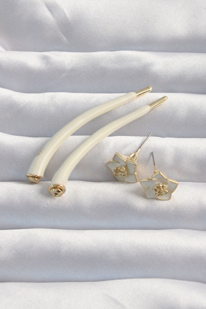 EBJ Rice Cream Color Botega Earrings - Baia Mare