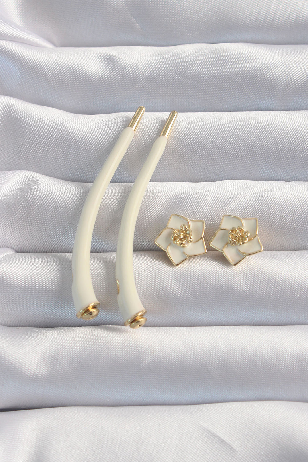 EBJ Rice Cream Color Botega Earrings - Baia Mare