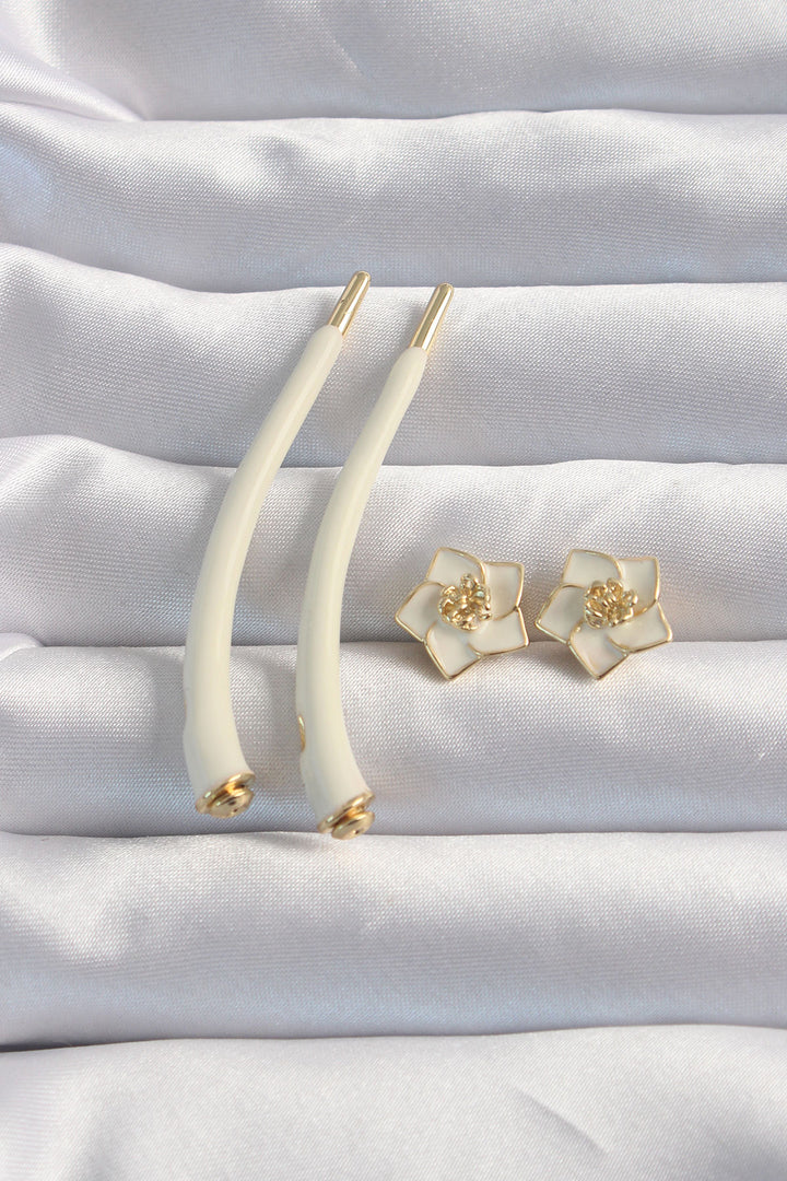 EBJ Rice Cream Color Botega Earrings - Baia Mare